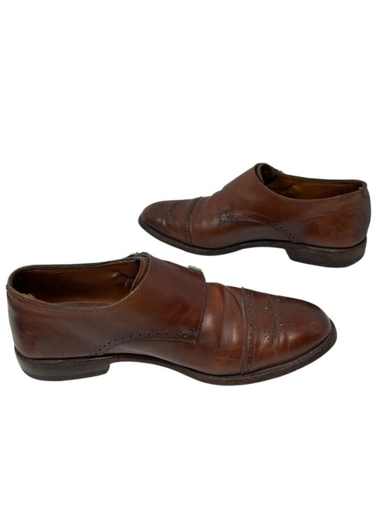 Allen Edmonds St. John\'s Brown Leather Double Monk Strap Dress Shoes Mens 10.5 E main image 9